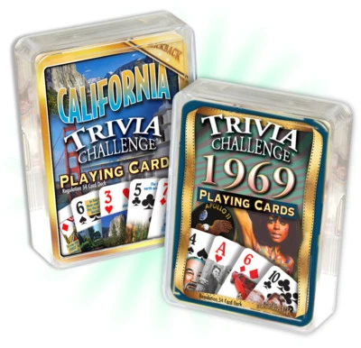 Flickback 1969 Trivia Playing Cards & California Trivia Combo: Birthday  - Image 1 of 3