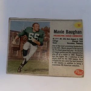 1962 Post Football #32 Maxie Baughan Philadelphia Eagles - Picture 1 of 6