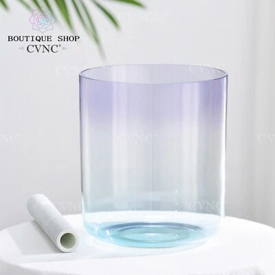 CVNC 432Hz 7" G Throat Alchemy Cosmic Clear Quartz Crystal Singing Bowl Bath - Image 1 of 3