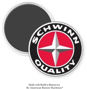 Schwinn Quality 2.25" Magnetic Backed Button Badge - Picture 1 of 3