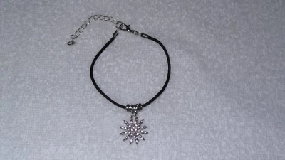 Berloque de cristal rosa Sunburst pulseira de pulso no tornozelo acessório de moda joia  - Imagem 1 de 2