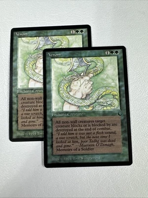 [X2] Venom - VLP The Dark 1994 Magic the Gathering MTG - Image 1 of 2