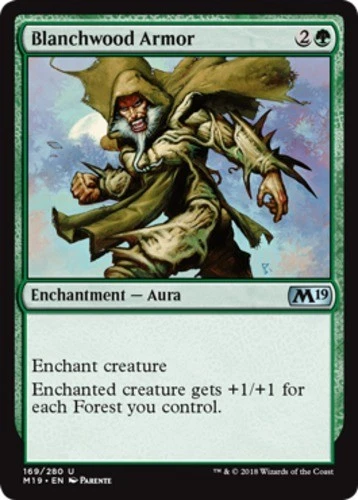 x1 Blanchwood Armor - Core Set 2019 (M19) - NM - MTG - Image 1 of 1