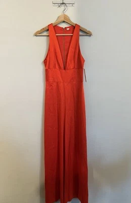 Новый с Ярлыками Alice + Olivia атласный перец чили оранжевый комбинезон размер 0 рекомендуемая розничная цена производителя $595 - Изображение 1 из 4