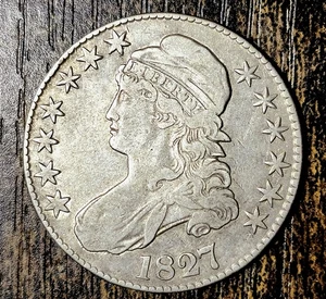 Bust Half Dollar Square Base 0-109 AU Details. Crazy Price For Veration - Picture 1 of 3