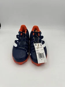 Adidas Afterburner Baseball Cleats Size 1 Navy Blue/orange - Picture 1 of 12