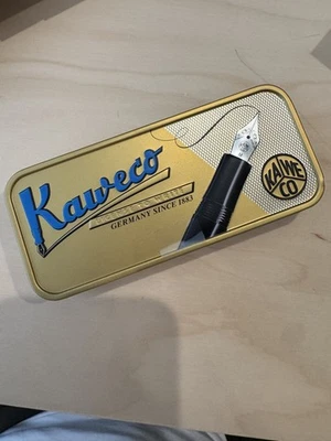 Pluma Estilográfica Deportiva Kaweco Latón con Acero Inoxidable Fino (F) Nueva en Caja Foto 1 de 3