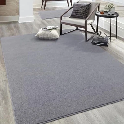  Alfombras de área grises 4x6 para dormitorio, alfombra de sala de estar moderna suave interior antideslizante  Foto 1 de 4