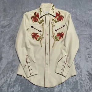 H Bar C Nevada Hemd 32 Vintage California Ranchwear Pearl Snap Rodeo Rockabilly - Bild 1 von 12