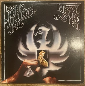 Hank Williams Jr. - Man Of Steel - 1983 WB Curb Records Vinyl LP - Mint - Picture 1 of 4