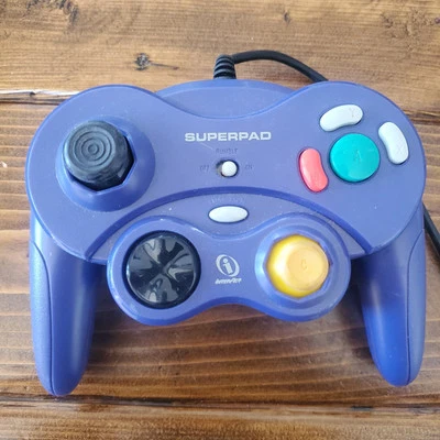 Nintendo Gamecube RUMBLE Controller from Interact Superpad Wired (Indigo)  - Image 1 of 4