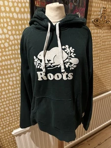 Roots Canada Kinder XL Hoodie mit Frontprint in grün - Bild 1 von 10