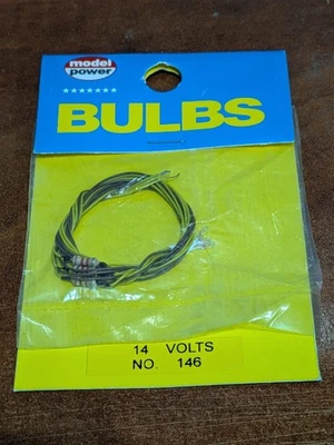 Model Power - HO Scale - #146 - 14V Grain Of Sand Light Bulbs (3) - NOS - Image 1 of 3
