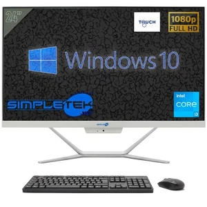 Aio Tout en Un Tactile i3 24 " Windows 10 4GB 120GB Full HD Ordinateur PC - Photo 1/8
