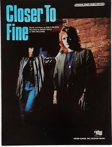 Indigo Girls-Closer To Fine-1988 Original USA Sheet Music-Scarce! - Picture 1 of 1