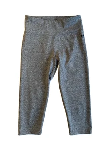 Justice Gray Cropped Leggings Girls Size 8 - Picture 1 of 3