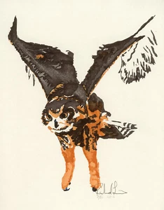 "Die Eule" frühe Computerkunst NFT von RLewisStudio - Bild 1 von 1