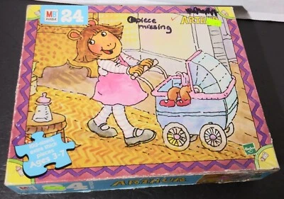 Milton Bradley 24 Pc Puzzle ARTHUR D.W. Read w/ Baby Stroller 4651-9 Complete - Image 1 of 4