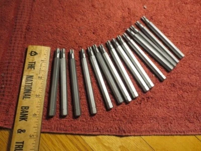 Lot of 15  T40 Torx Power Bits 5/16" Hex Drive 4"  USA SK Tools Replacement - Image 1 of 3