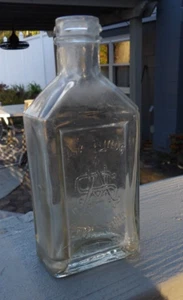 1900s Antique A.S. Hind Honey & Almond Cream Bottle Portland ME Early Cosmetic - Picture 1 of 6