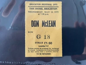 Don McLean Ticket 1975 - Imagen 1 de 1