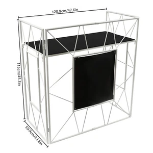DJ Display Stand, DJ Event Booth Facade, Portable DJ Facade Booth Table, DJ Cont - Picture 1 of 19
