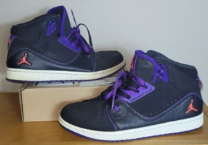 Nike Air Jordan 1 Flight 2 Mens 11 Black Purple Mid Basketball Shoes 555798-053 - Picture 1 of 7
