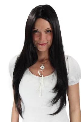 WIG ME UP Ladies Wig TIG BLACK Medium Parting VERY LONG Straight Hair Replacement 75cm 3217-2