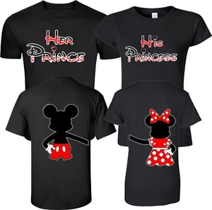 Mickey und Minnie Prinz und Prinzessin Paar passende lustige süße T-Shirts - Bild 1 von 5