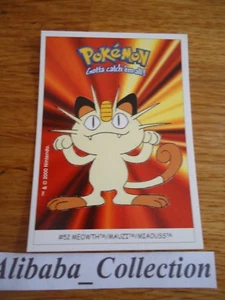 POKEMON dunkin boomer trading card sticker 2000 Carte # 52 MEOWTH MIAOUSS - Picture 1 of 1