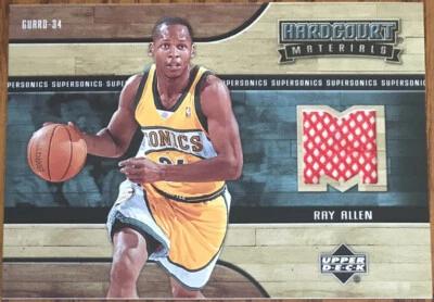2006-07 Upper Deck Hardcourt Materials Ray Allen HM-RA Seattle SuperSonics - Image 1 of 2