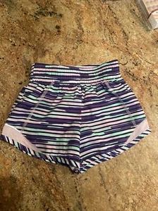Athletic Works Girl's Purple Green Pink Shorts Size 6/6x - Picture 1 of 5