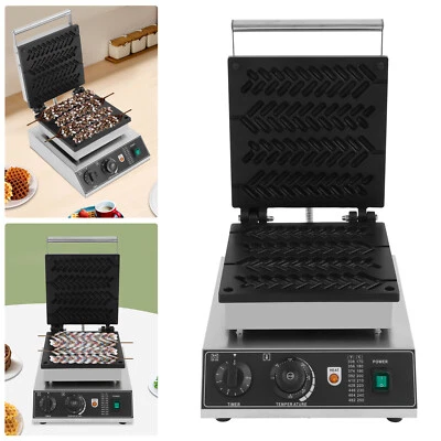 Вафельница пшеничной формы 110 В «красивая вставка» черная + серебристая 1,7 кВт. - Изображение 1 из 4