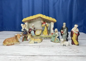 Nativity Manger Trim a Home Vintage K-mart Ceramic 11 Piece set - Picture 1 of 17