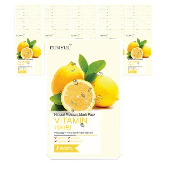 EUNYUL VITAMIN Natural Moisture Face Mask Pack 50 Sheets Korean Facial SkinCare - Image 1 of 4