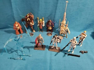 Lot of 9 Star Wars Action Figure ALL COMPLETE Yoda Obi Wan Clones Luke Mace Jedi - Bild 1 von 10