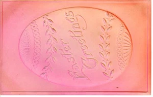 Postal Postal De Colección 1908 Búfalo Nueva York Saludo de Pascua Rosa Huevo Arte en Grabado - Imagen 1 de 2