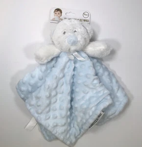 NUEVAS Mantas y Beyond Bear Manta de Seguridad Bebé Azul Amoroso Blanco Punto Minky - Imagen 1 de 6