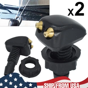 Universal Dual Holes Windshield Washer Nozzle Wiper Water Spray Adjustable Jet - Picture 1 of 5