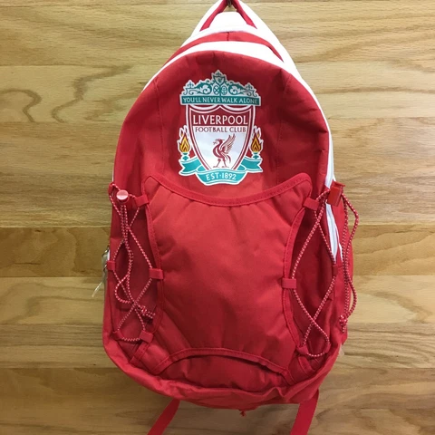 Liverpool FC Backpack Zipper Red/White Bookbag Football Club Soccer Bag Cover