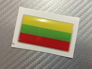 Adesivo Bandiera 3D Resinata LITUANIA 45 x 25 mm. - Foto 1 di 1