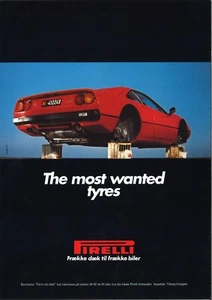 Ferrari Pirelli Vintage Ad Poster 12x18 Reprint Performance Most Wanted Tires - Picture 1 of 1