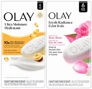 OLAY Fresh Radiance &Ultra Moisture Beauty Bar Soap 6 ea-Lot of 2=12 Beauty Bars - Picture 1 of 1