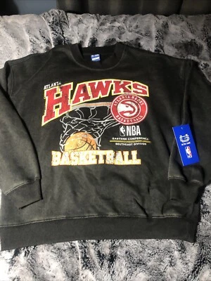 Ultra Game NBA Hawks Crew Neck Sweat Shirt   L. NWT. - Image 1 of 4