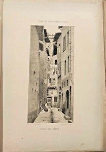1887 VICOLO DEL FERRO RICORDI DEL VECCHIO MERCATO DI FIRENZE Mattani Carocci - Imagen 1 de 2