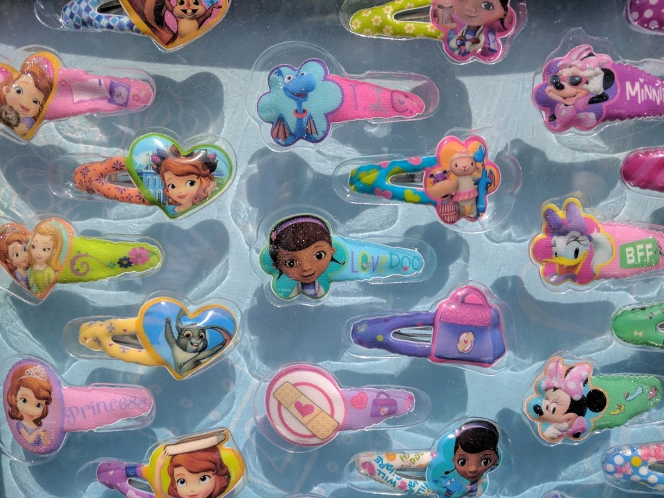 Disney Junior Girls Hair Clips 24 pcs Princess Minnie Mouse Barrett Daisy Duck - Image 1 of 4