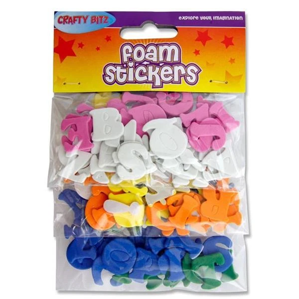 Pack de 125 pegatinas de letras de espuma de Crafty Bitz