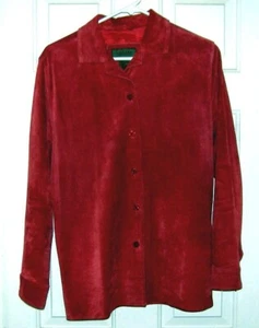 RED SUEDE JACKET by Uniform John Paul Richard (100% leather) sz Small - Picture 1 of 1