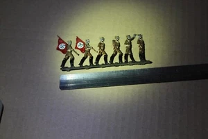 Zinnsoldat Zinnfigur WK2 Sammler 3.Reich Deutsche Wehrmacht 6x Soldat mit flagge - Bild 1 von 11