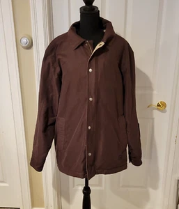 Cutter & Buck Men's Coat Brown Fleece Lined Size L - Picture 1 of 10